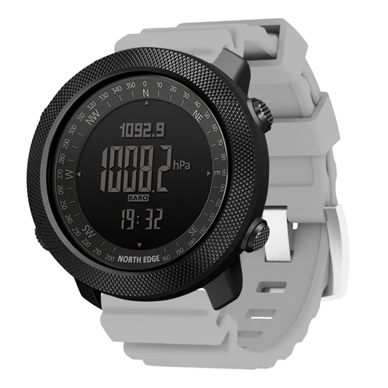 NORTH EDGE – montre numérique de sport pour hommes, heures de course, natation, armée militaire, altimètre, baromètre, boussole, étanche 50m