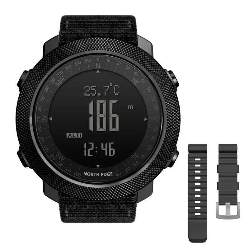 NORTH EDGE – montre numérique de sport pour hommes, heures de course, natation, armée militaire, altimètre, baromètre, boussole, étanche 50m