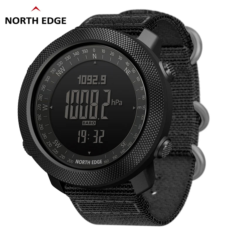 NORTH EDGE – montre numérique de sport pour hommes, heures de course, natation, armée militaire, altimètre, baromètre, boussole, étanche 50m