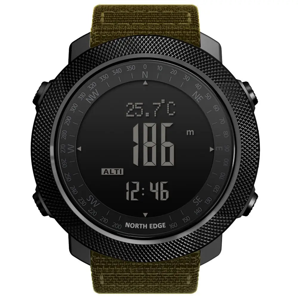 NORTH EDGE – montre numérique de sport pour hommes, heures de course, natation, armée militaire, altimètre, baromètre, boussole, étanche 50m