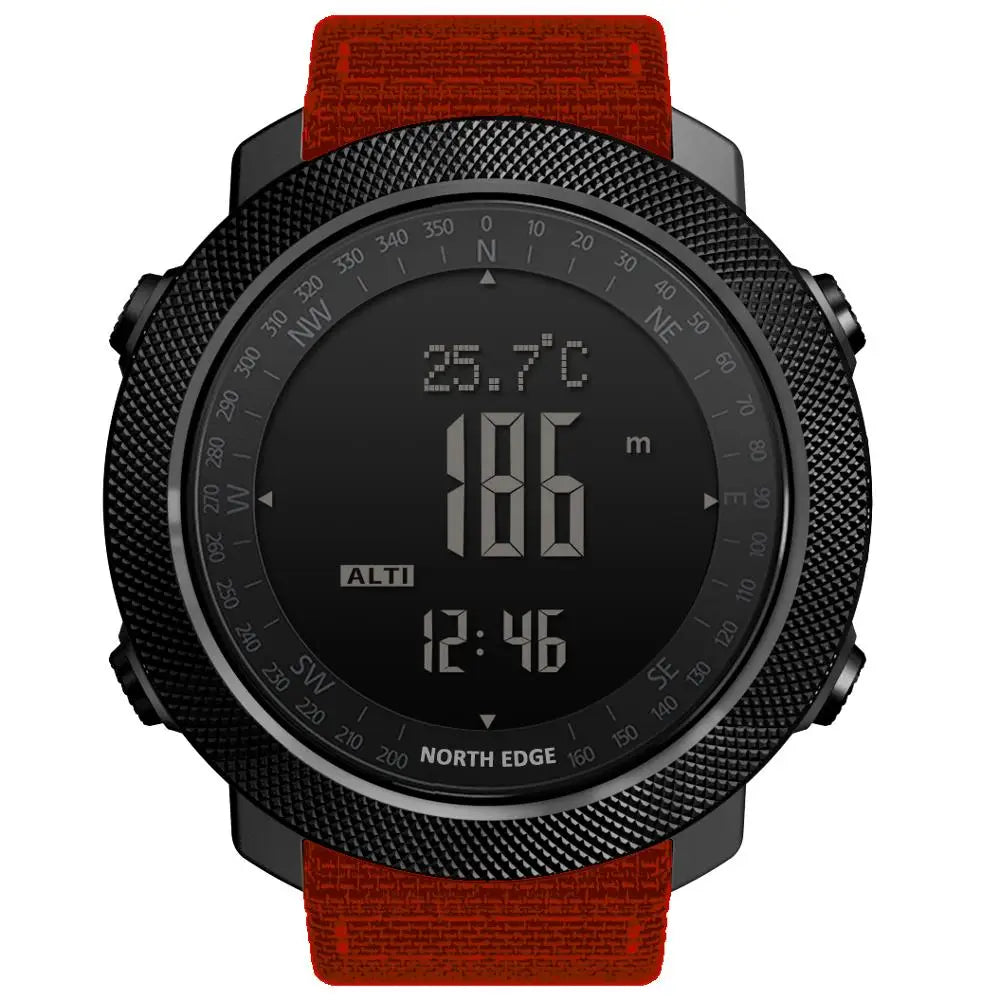 NORTH EDGE – montre numérique de sport pour hommes, heures de course, natation, armée militaire, altimètre, baromètre, boussole, étanche 50m