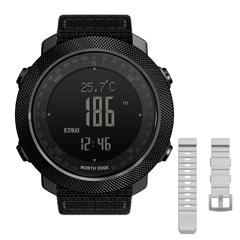 NORTH EDGE – montre numérique de sport pour hommes, heures de course, natation, armée militaire, altimètre, baromètre, boussole, étanche 50m