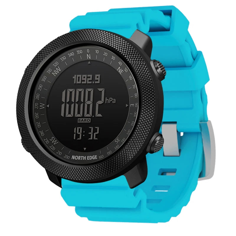 NORTH EDGE – montre numérique de sport pour hommes, heures de course, natation, armée militaire, altimètre, baromètre, boussole, étanche 50m