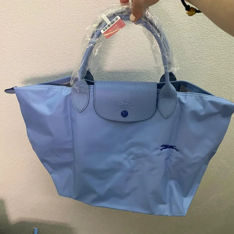 1 femmes pliable hobos nylon sac à main sacs classiques dame sac fourre-tout brodé sacs à bandoulière courts et longchamp poignées sacs