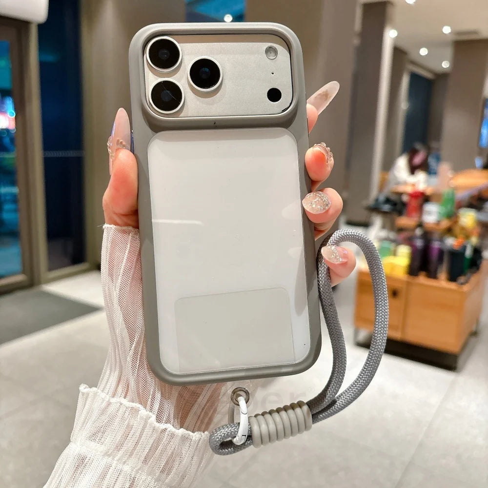 Coque de téléphone transparente avec bouton tactile pour appareil photo Intelligent, étui antichoc Transparent pour iPhone 17 Pro Max 17 Pro 17 Air