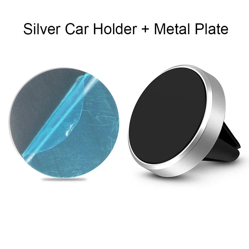 Metal Magnetic Car Phone Holder Mini Vent Clip Super Magnetic Car Phone Holder Mobile Phone Mount for IPhone 12 13Samsung Huawei