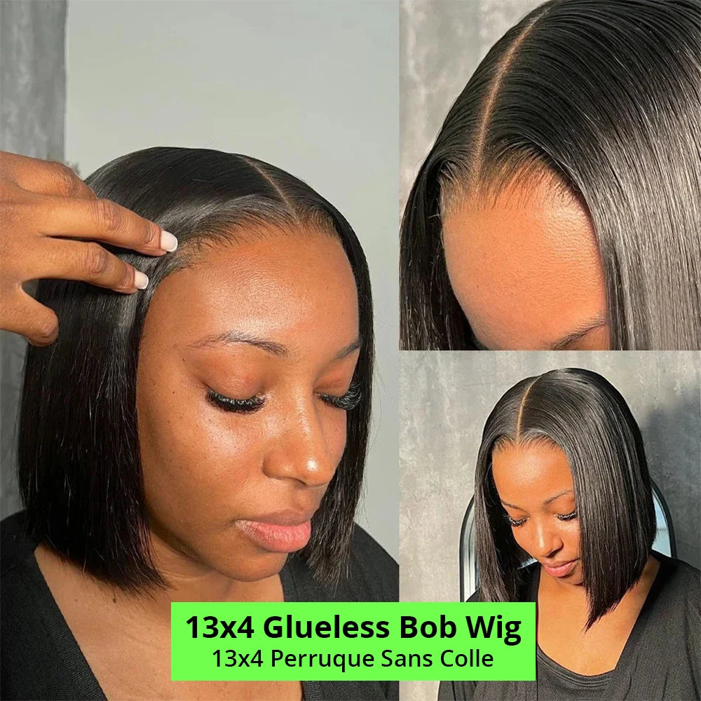 250% Bon Prix Perruque avec Bonne Qualité Perruque BOB Courte Perruque Raw Hair Sans Colle Perruque 13x6 13x4 Transparent Lace Perruque Naturelle Moins Cher Perruque Femme Perruque Livraison 3 Jours France Naturelle