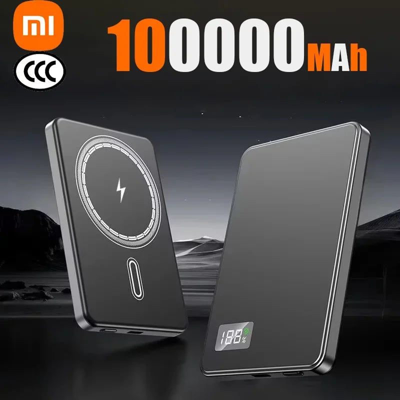 Xiaomi – batterie externe Mobile Ultra-mince certifié CCC, 50000mAh, MagSafe, charge rapide magnétique sans fil, affichage électronique Portable
