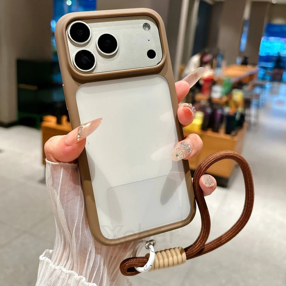 Coque de téléphone transparente avec bouton tactile pour appareil photo Intelligent, étui antichoc Transparent pour iPhone 17 Pro Max 17 Pro 17 Air