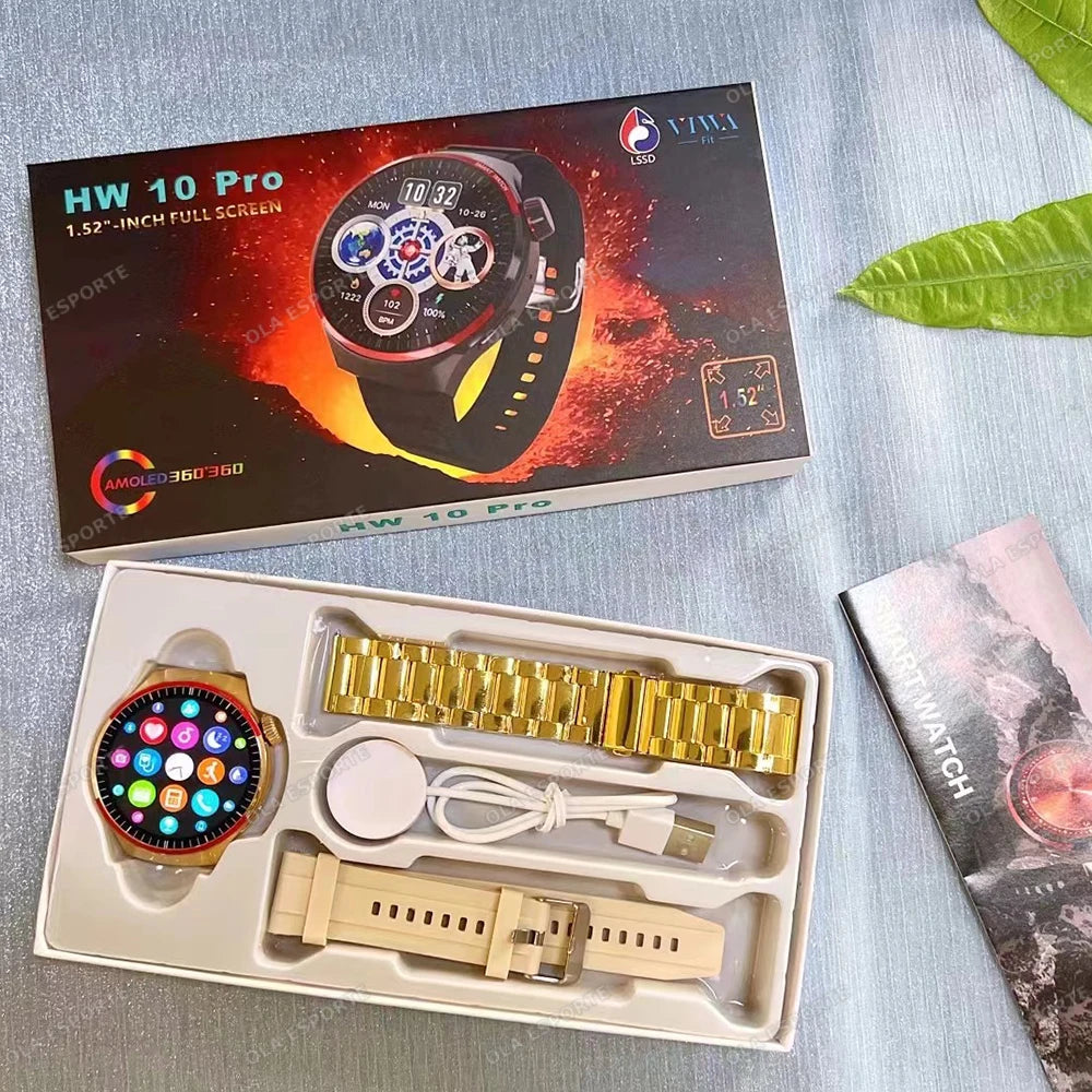 Montre connectée GPS Tracke Hw10pro pour hommes et femmes, avec appels Bluetooth, étanche, Charge sans fil, écran infinite, nouvelle collection 2025