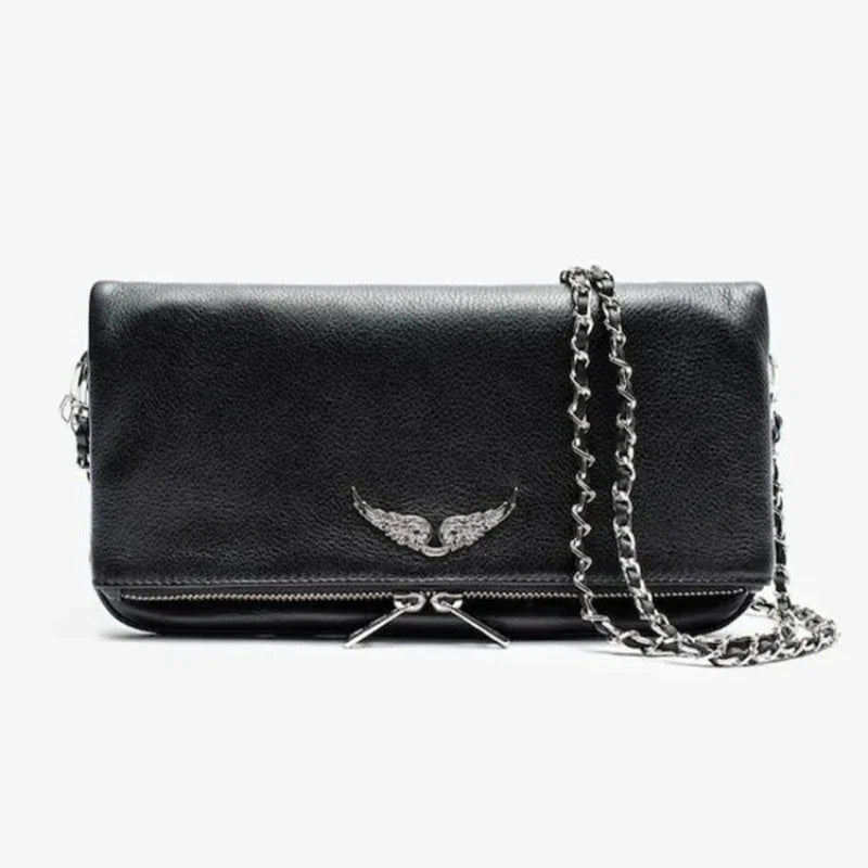 Haute qualité Zadig & Voltaire sac de luxe femmes ailes classique zv sacs Vintage noir Rocky clouté épaule bandoulière fête Sachet