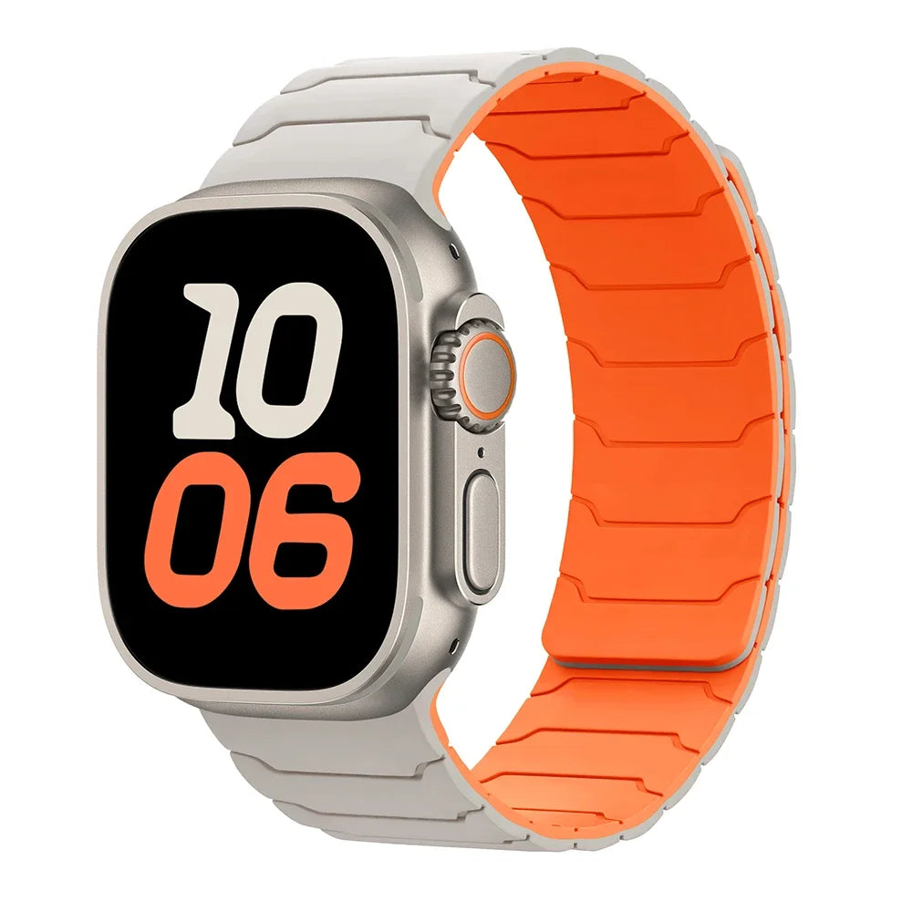 Bracelet pour Apple Watch ultra 2, 49mm 45mm 44mm 40mm 42mm 46mm 41mm 38mm, Bracelet magnétique en Silicone, série IWatch 10 SE 9 8 7