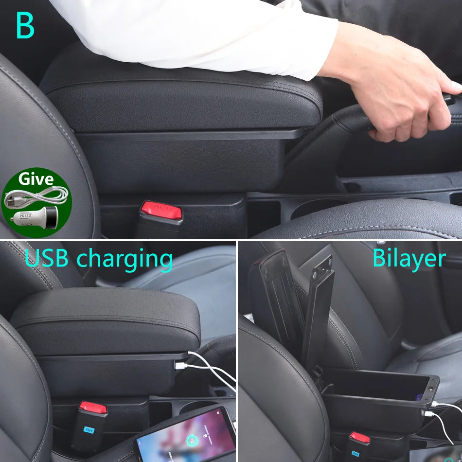 Accoudoir de voiture pour Renault Clio 4, Captur Clio 3 III IV, boîte d'accoudoir de voiture, pièces de rangement d'accessoires, rénovation intérieure dédiée