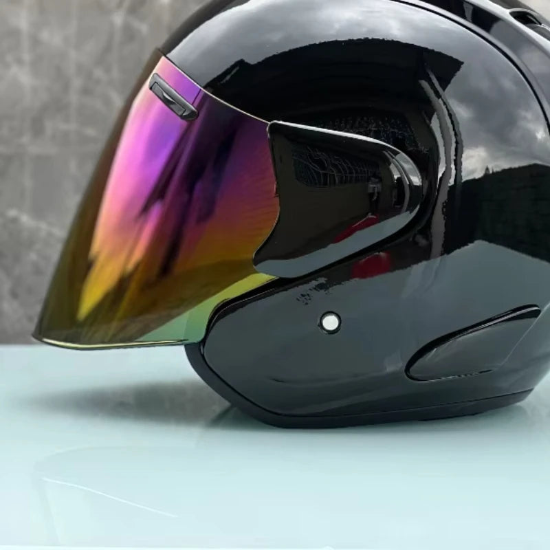 Ram4 noir brillant demi-casque hommes et femmes moto tout-terrain casque d'été descente course montagne croix Casco Capacete