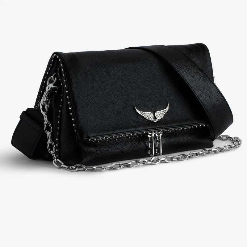 Haute qualité Zadig & Voltaire sac de luxe femmes ailes classique zv sacs Vintage noir Rocky clouté épaule bandoulière fête Sachet