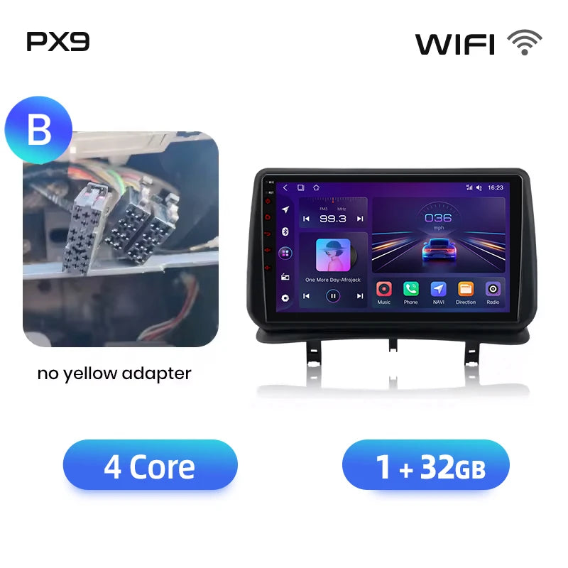 AWESAFE Carplay Voiture Autoradio Pour Renault Clio 3 2005-2014 2Din Android Auto Carplay Voiture Sans Fil Multimédia GPS Navigation Pour Clio 3 Accessories IPS RDS 4G 8-Core 8+256Go Systèmes Intelligents Auto stéréo 