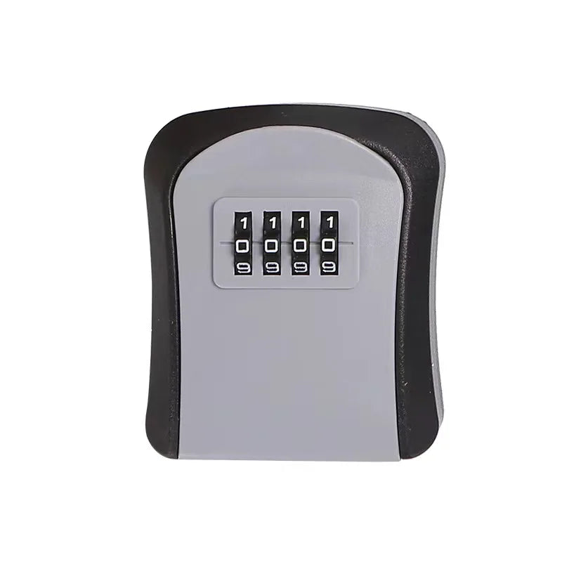 Wall Mount Key Lock Box 4 Digit Password Code Security Lock No Key for Home Office Key Safe Secret Storage Box Organizer