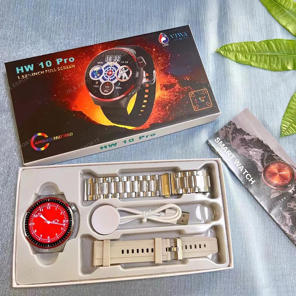 Montre connectée GPS Tracke Hw10pro pour hommes et femmes, avec appels Bluetooth, étanche, Charge sans fil, écran infinite, nouvelle collection 2025