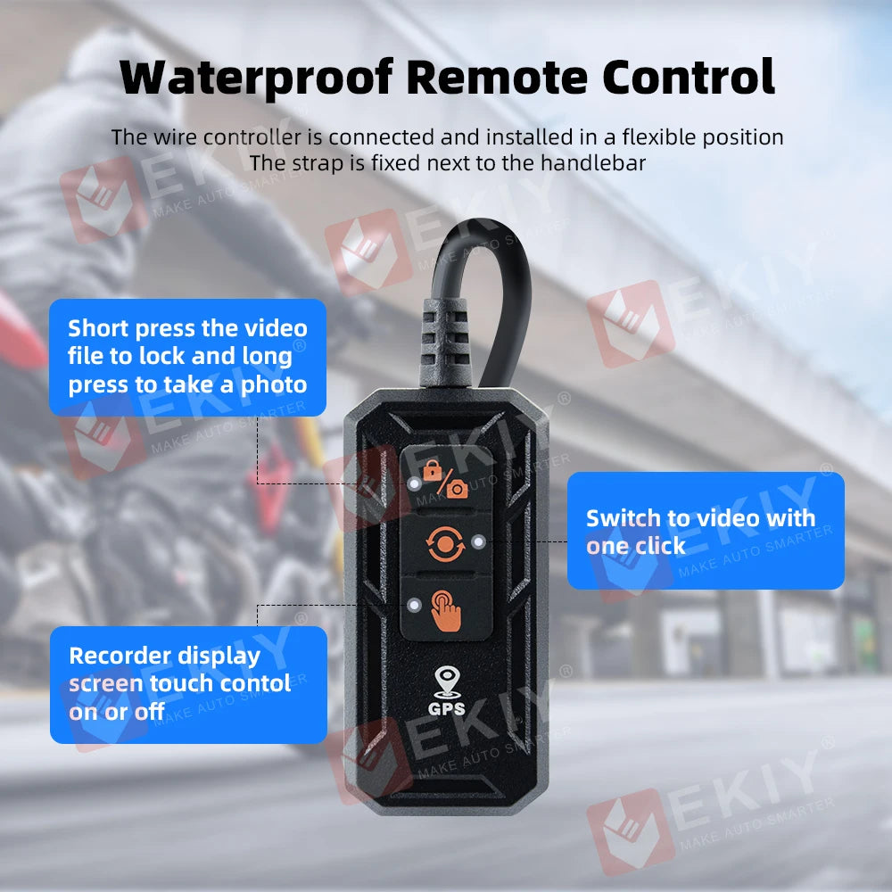 EKIY 6.25 "sans fil CarPlay Moto Android Auto Portable numérique Moto tableau de bord GPS Navigation écran d'affichage TPMS moniteur