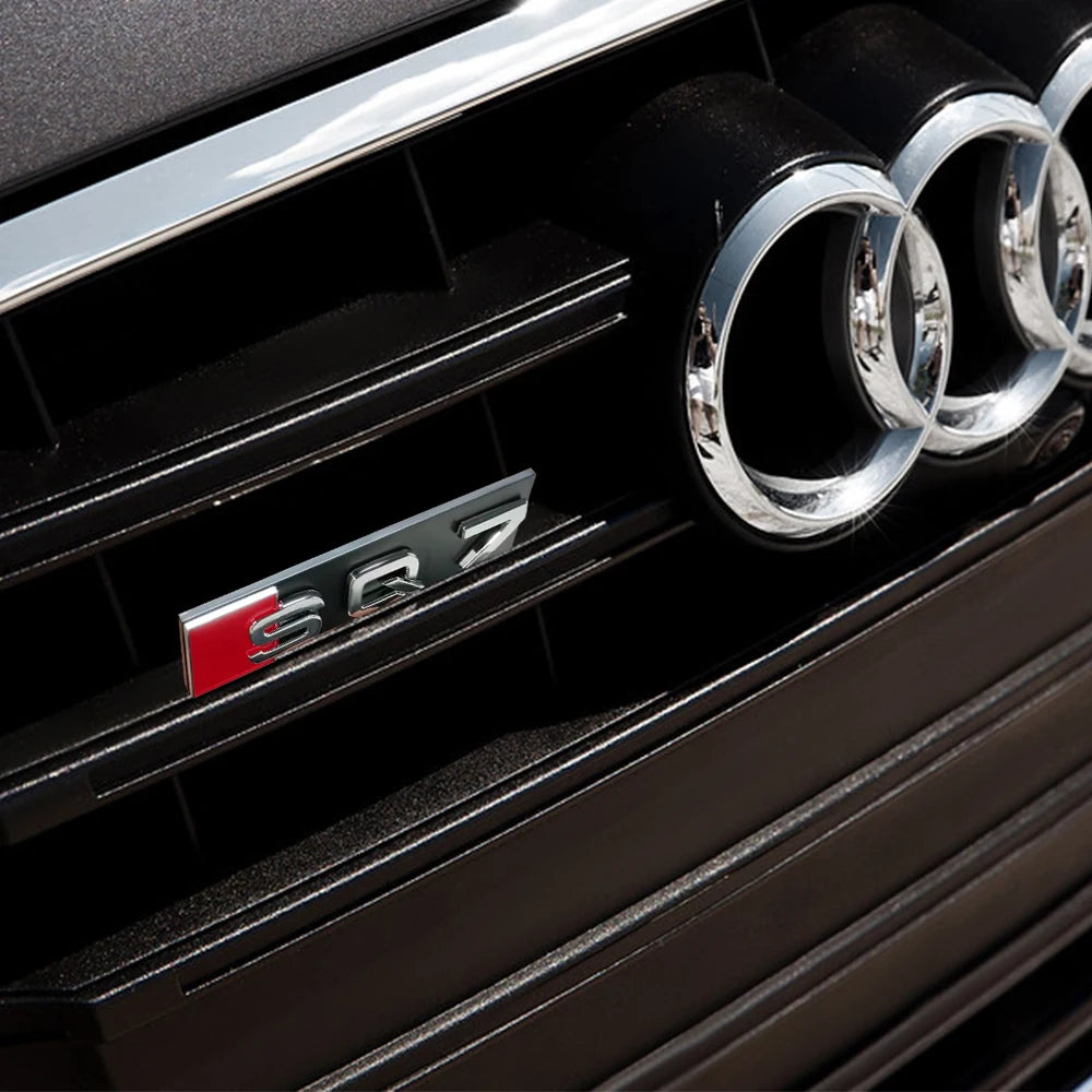 Décoration d'emblème de calandre avant de voiture ABS 3D, accessoires de Modification automobile pour Audi RS3 RS4 RS5 RS6 RS7 RS8 Badge Logo