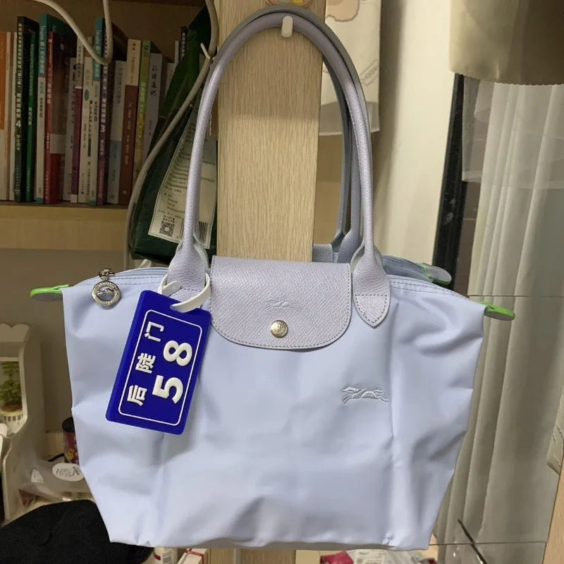 1 femmes pliable hobos nylon sac à main sacs classiques dame sac fourre-tout brodé sacs à bandoulière courts et longchamp poignées sacs