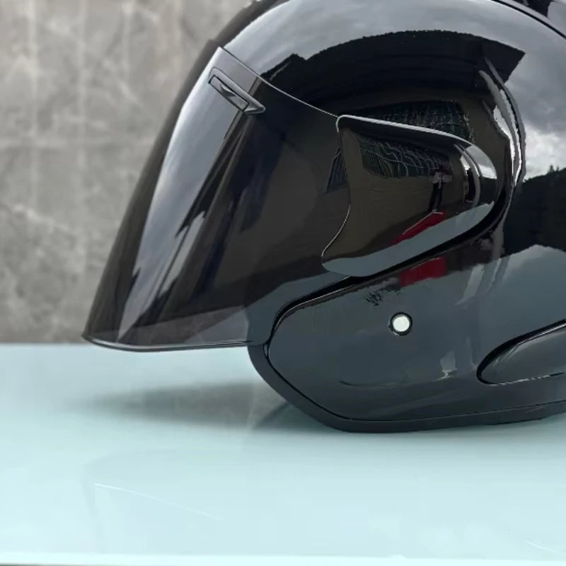 Ram4 noir brillant demi-casque hommes et femmes moto tout-terrain casque d'été descente course montagne croix Casco Capacete