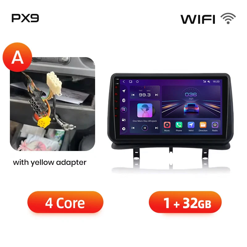 AWESAFE Carplay Voiture Autoradio Pour Renault Clio 3 2005-2014 2Din Android Auto Carplay Voiture Sans Fil Multimédia GPS Navigation Pour Clio 3 Accessories IPS RDS 4G 8-Core 8+256Go Systèmes Intelligents Auto stéréo 