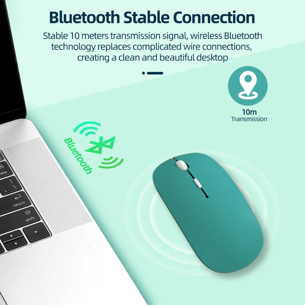 Souris sans fil compatible Bluetooth, silencieuse, pour ordinateur de jeu, Portable, pour ordinateur Portable, iPad Air Pro, tablette PC