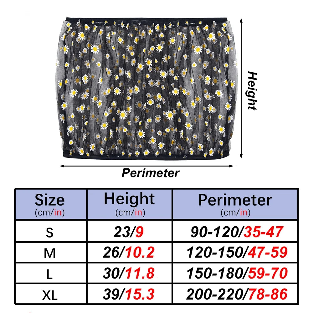 Couverture de filet de Cage à oiseaux réglable, attrape-plumes de graines de Cage à oiseaux, protection de jupe souple, filet en maille en Nylon pour Cages ronds et carrés