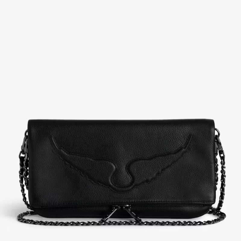 Haute qualité Zadig & Voltaire sac de luxe femmes ailes classique zv sacs Vintage noir Rocky clouté épaule bandoulière fête Sachet