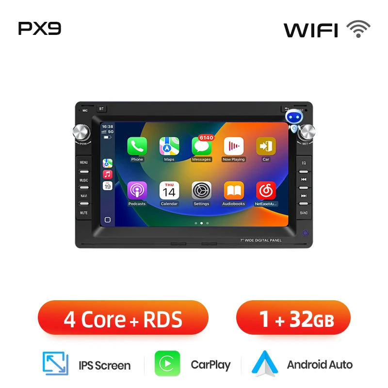 AWESAFE Carplay android Auto Radio pour VW Golf 4 Passat POLO Transport T5 Multivan siège Jetta voiture systèmes intelligents Autoradio