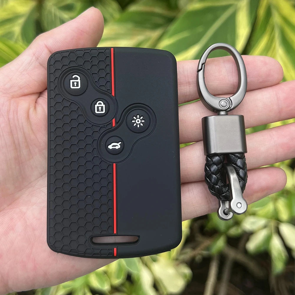 Juste de clé de voiture en silicone pour Renault, Kadjar, Captur, Clio, Megane, 2, 3, 4, RS, Koleos, Logan, Scenic, Duster, étui à cartes, accessoires de chiot