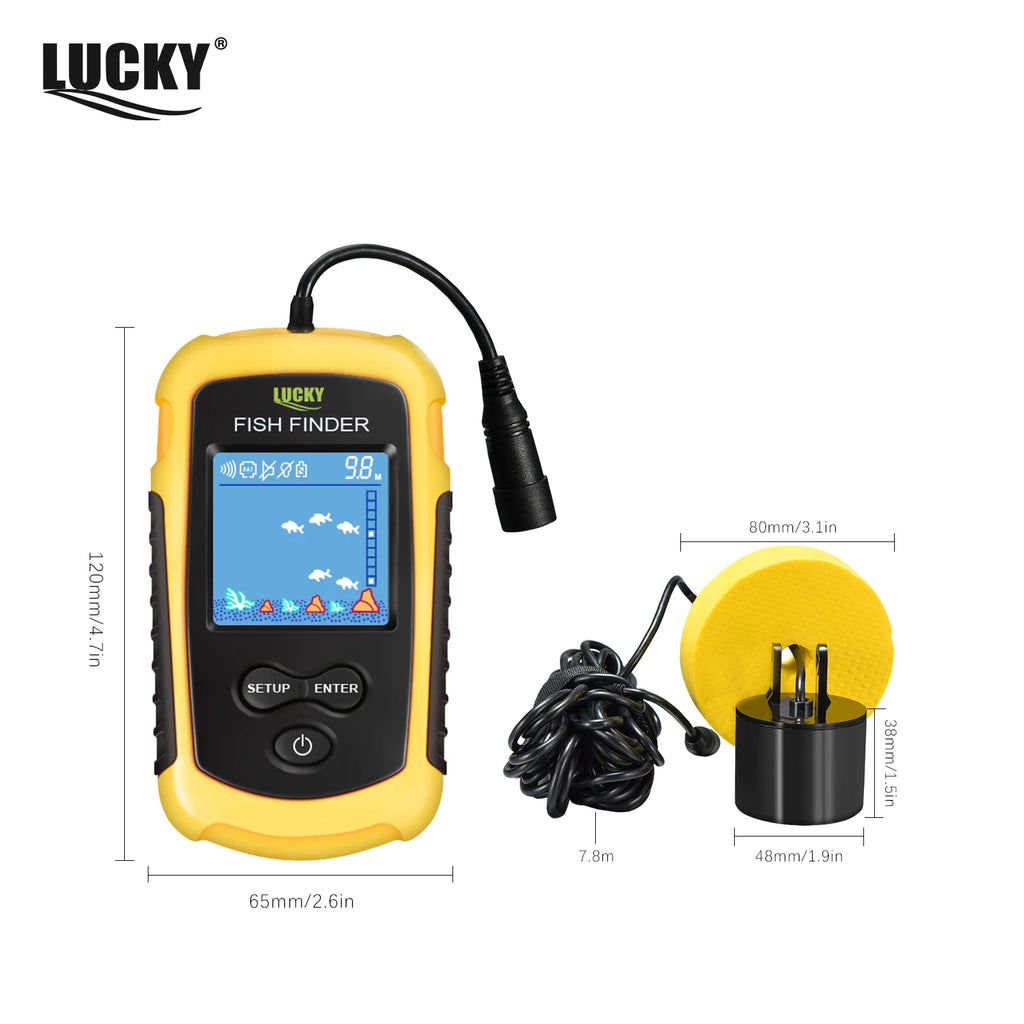 Livraison Gratuite! FFC1108-1 Vente Chaude Alarme 100 M Portable Sonar LCD Détecteurs de Poissons leurre De Pêche Sondeur De Pêche Finder