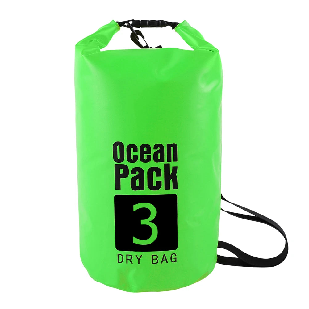 Sac sec étanche 2L/3L/5L/10L, sac flottant pour natation, Rafting, kayak, Trekking en rivière, voile, canoë, bateau