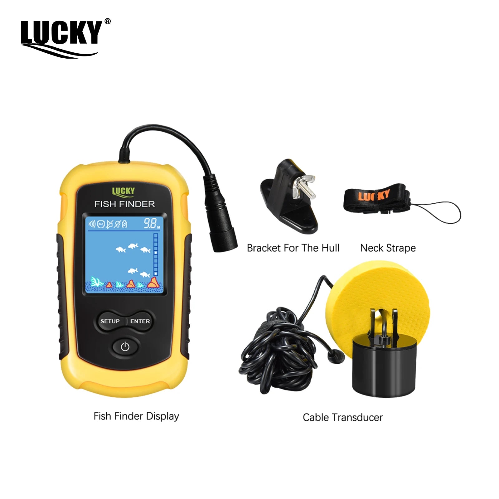 Livraison Gratuite! FFC1108-1 Vente Chaude Alarme 100 M Portable Sonar LCD Détecteurs de Poissons leurre De Pêche Sondeur De Pêche Finder