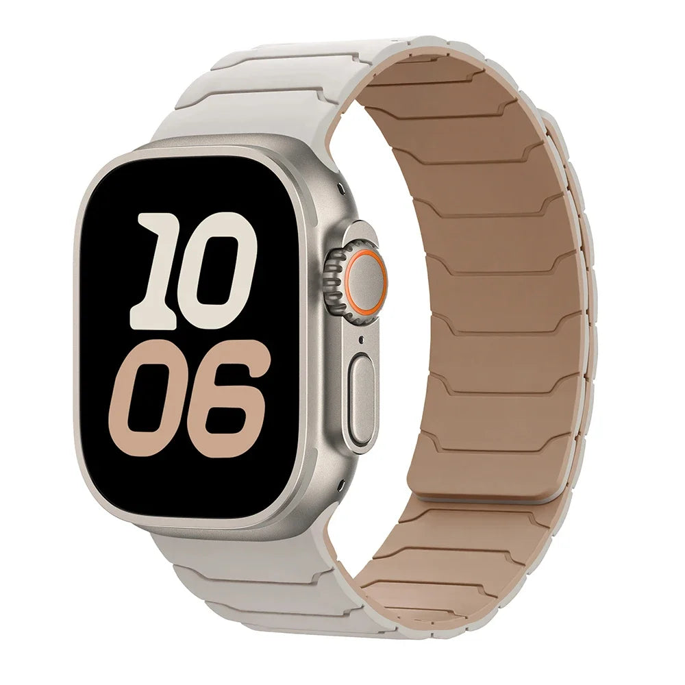 Bracelet pour Apple Watch ultra 2, 49mm 45mm 44mm 40mm 42mm 46mm 41mm 38mm, Bracelet magnétique en Silicone, série IWatch 10 SE 9 8 7