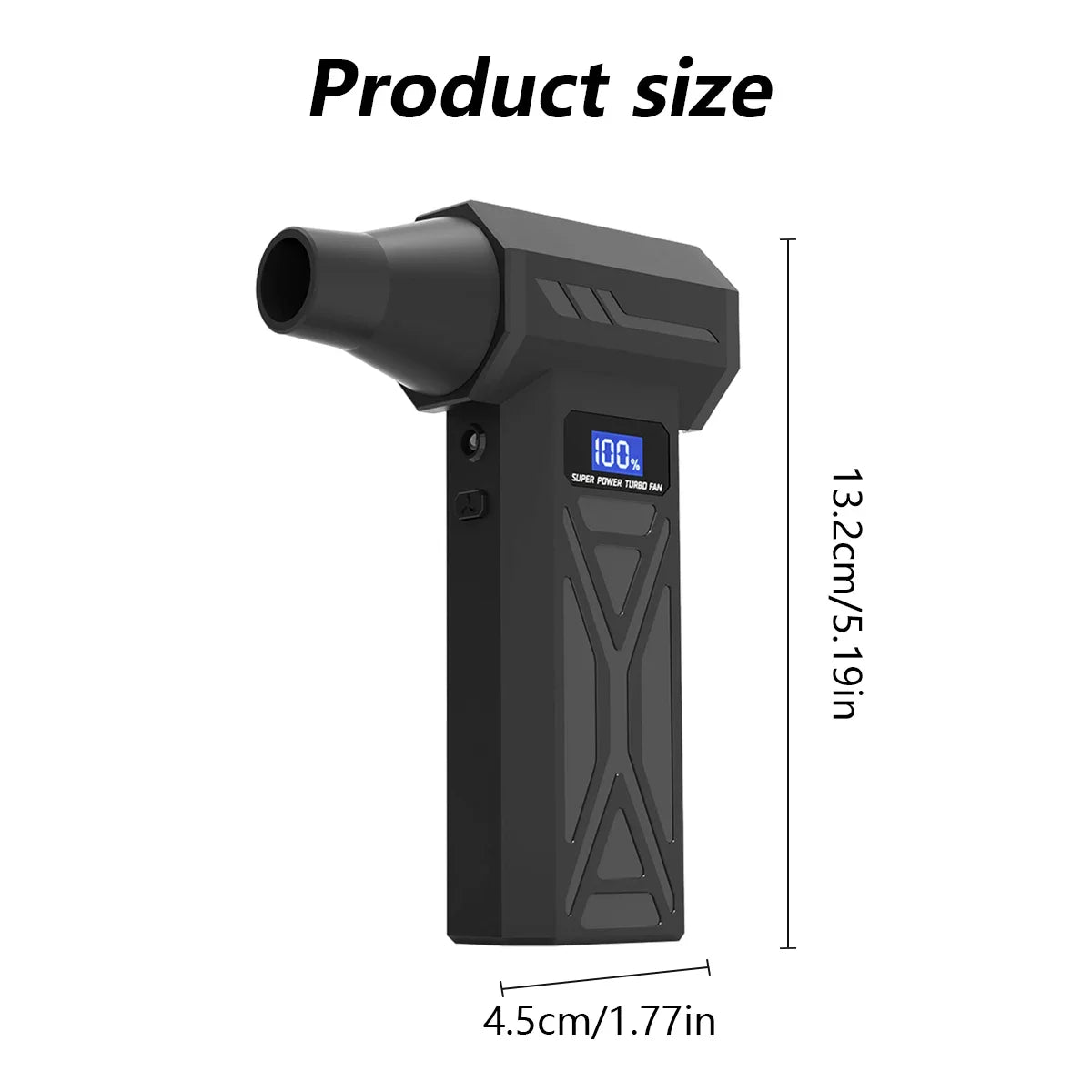 Nouveau Souffleur d'air P70 110000 tr/min 4 vitesses réglable Turbo Jet ventilateur avec lumière LED affichage de la batterie sans fil plumeau d'air comprimé