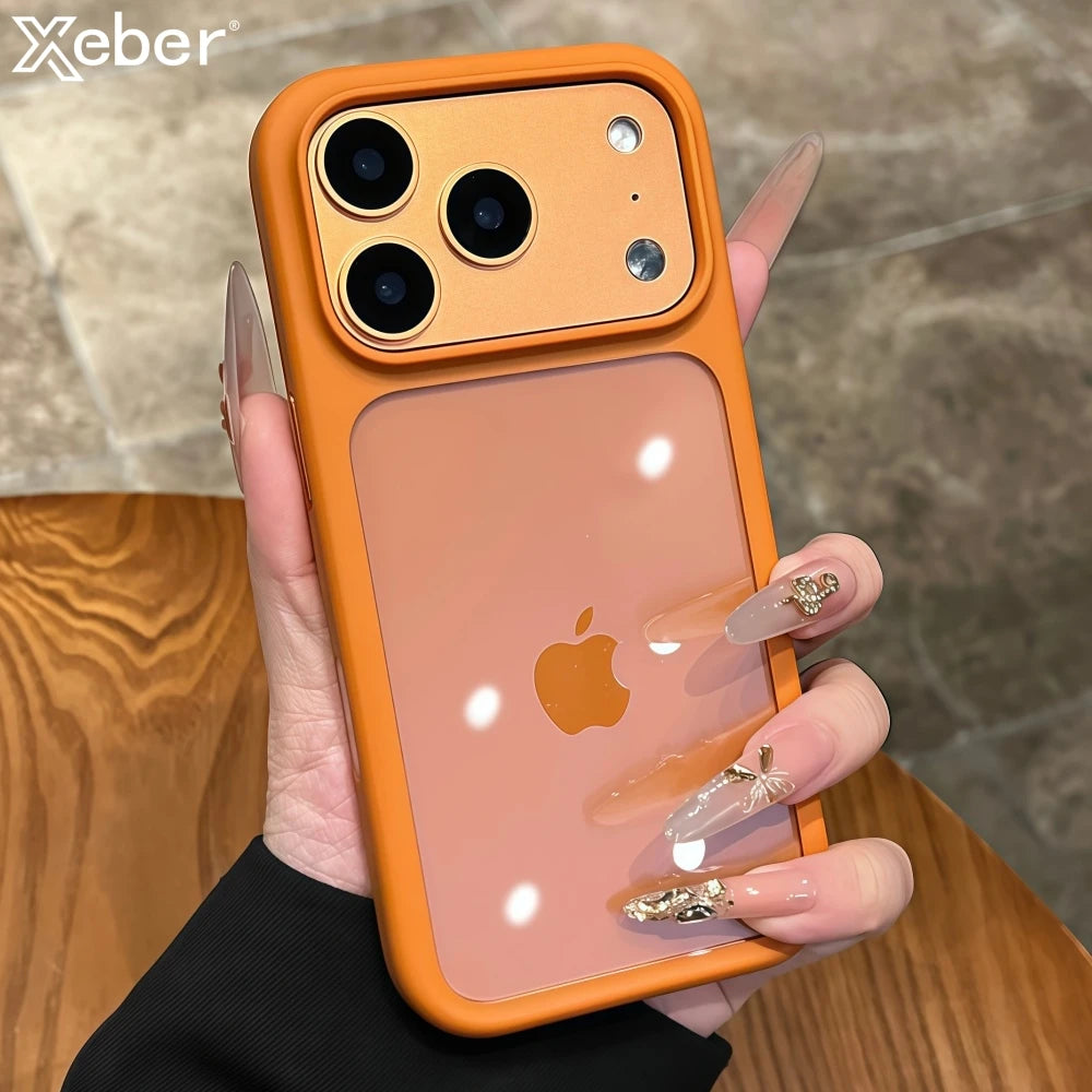 Coque de téléphone transparente avec bouton tactile pour appareil photo Intelligent, étui antichoc Transparent pour iPhone 17 Pro Max 17 Pro 17 Air