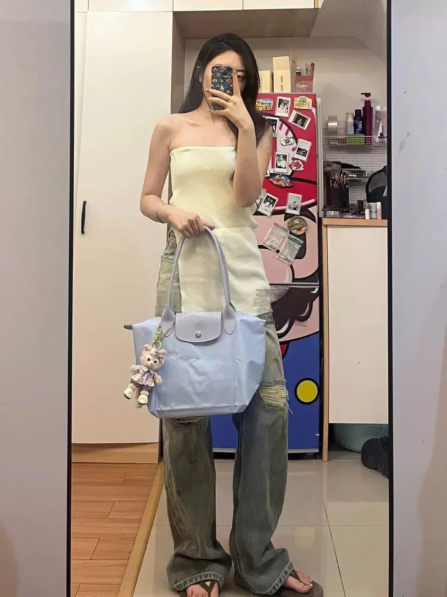 Sac à main multifonctionnel à la mode en Nylon, sac à bandoulière étanche Longchamp de grande capacité, commémoration du 70e anniversaire