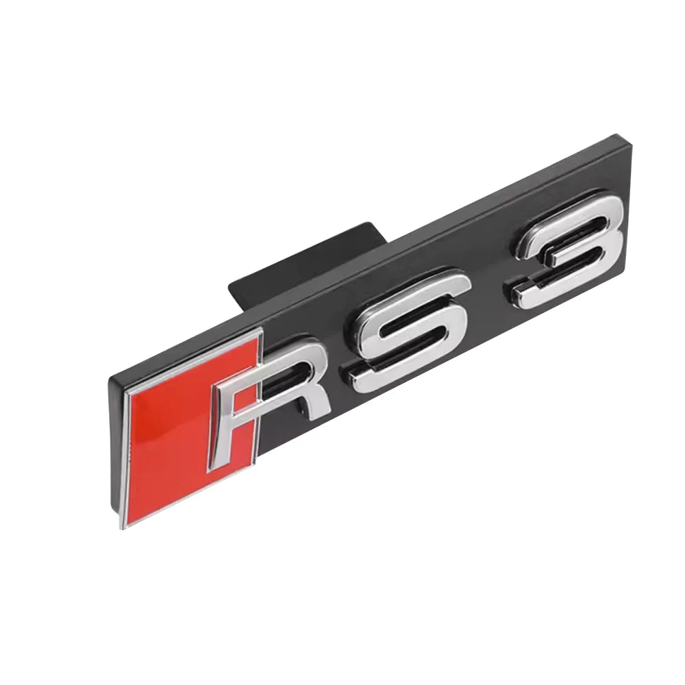 Décoration d'emblème de calandre avant de voiture ABS 3D, accessoires de Modification automobile pour Audi RS3 RS4 RS5 RS6 RS7 RS8 Badge Logo
