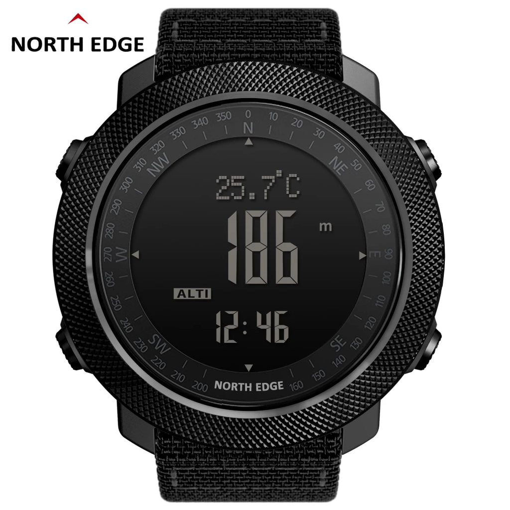 NORTH EDGE – montre numérique de sport pour hommes, heures de course, natation, armée militaire, altimètre, baromètre, boussole, étanche 50m