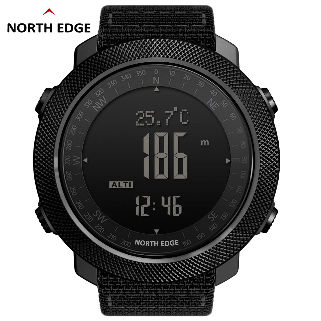 NORTH EDGE – montre numérique de sport pour hommes, heures de course, natation, armée militaire, altimètre, baromètre, boussole, étanche 50m