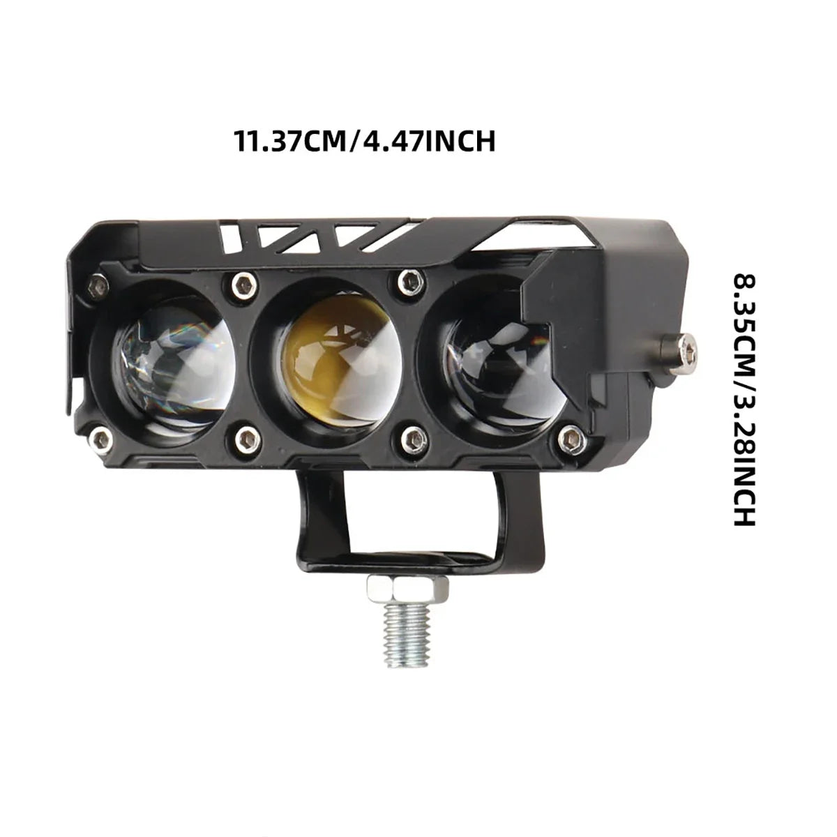 3 lentilles Super lumière brillante phares de Moto lentille led projecteur Moto antibrouillard Moto feux de route et de croisement lumière de travail Scooters