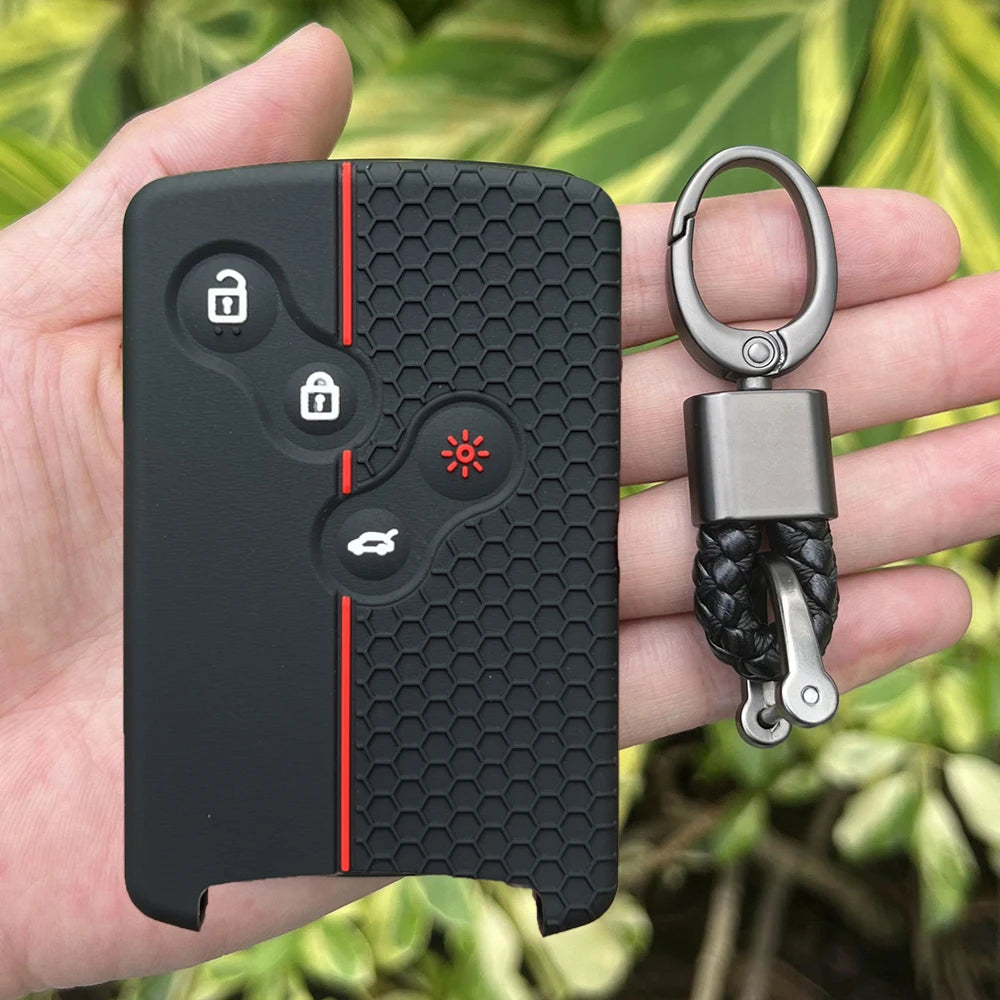 Juste de clé de voiture en silicone pour Renault, Kadjar, Captur, Clio, Megane, 2, 3, 4, RS, Koleos, Logan, Scenic, Duster, étui à cartes, accessoires de chiot