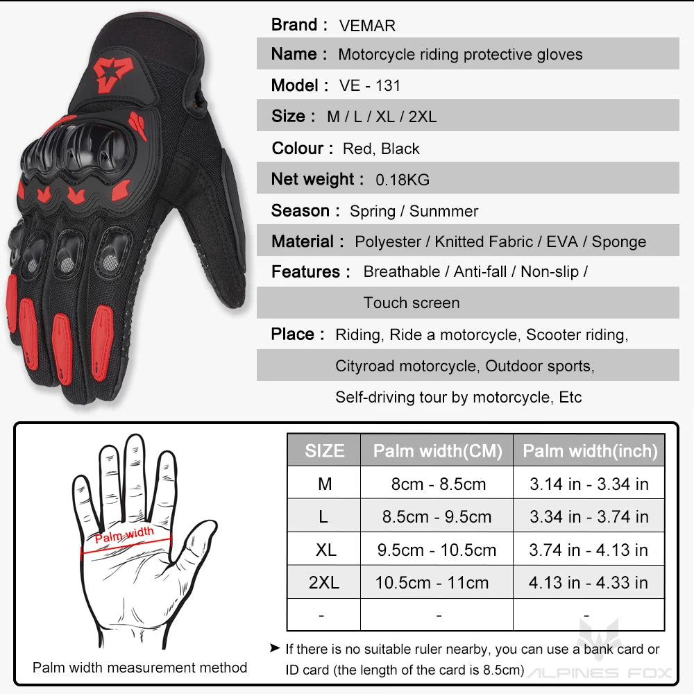 Été nouveaux hommes gants de Moto dur joint écran tactile Moto Motocross Moto motard gants Moto accessoires M-XXL