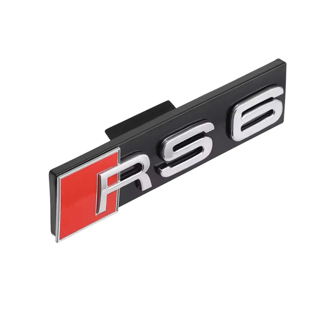 Décoration d'emblème de calandre avant de voiture ABS 3D, accessoires de Modification automobile pour Audi RS3 RS4 RS5 RS6 RS7 RS8 Badge Logo