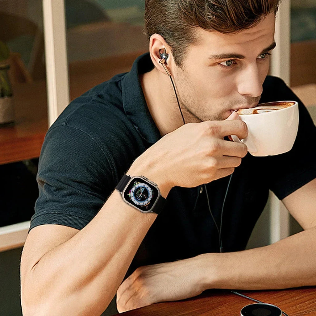 Ocean Silicone band for Apple Watch straps 46mm 45mm 40mm Ultra 2 49mm 44mm 41mm 38-42mm sport bracelet series 10 9 8 7 6 5 4 SE