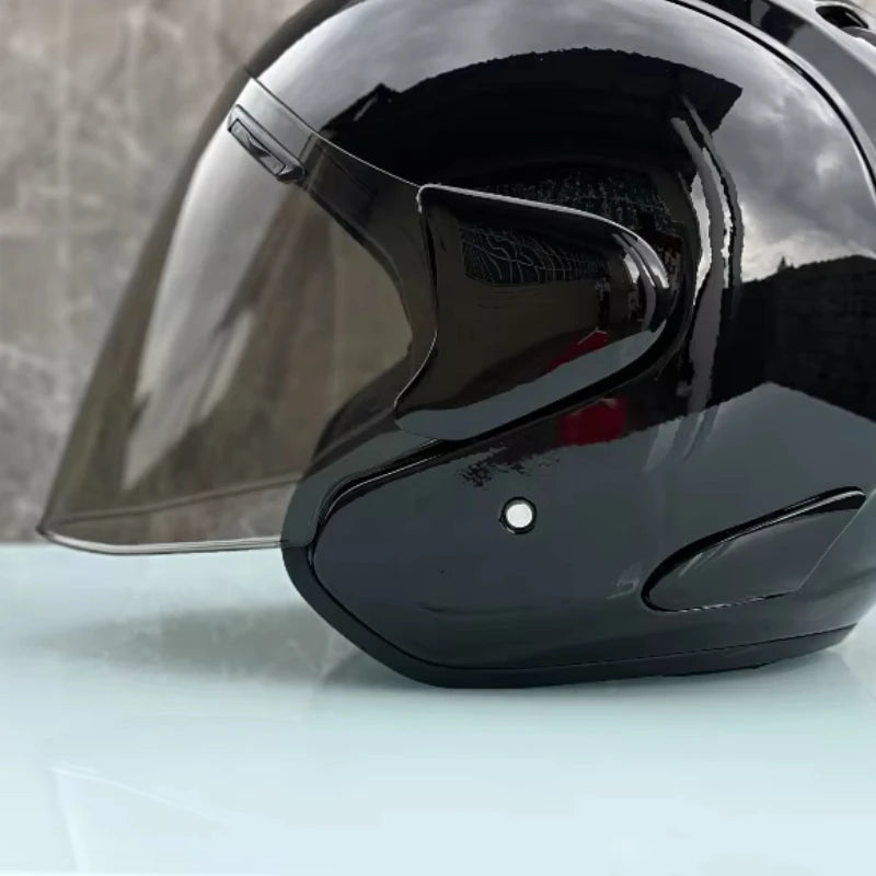 Ram4 noir brillant demi-casque hommes et femmes moto tout-terrain casque d'été descente course montagne croix Casco Capacete