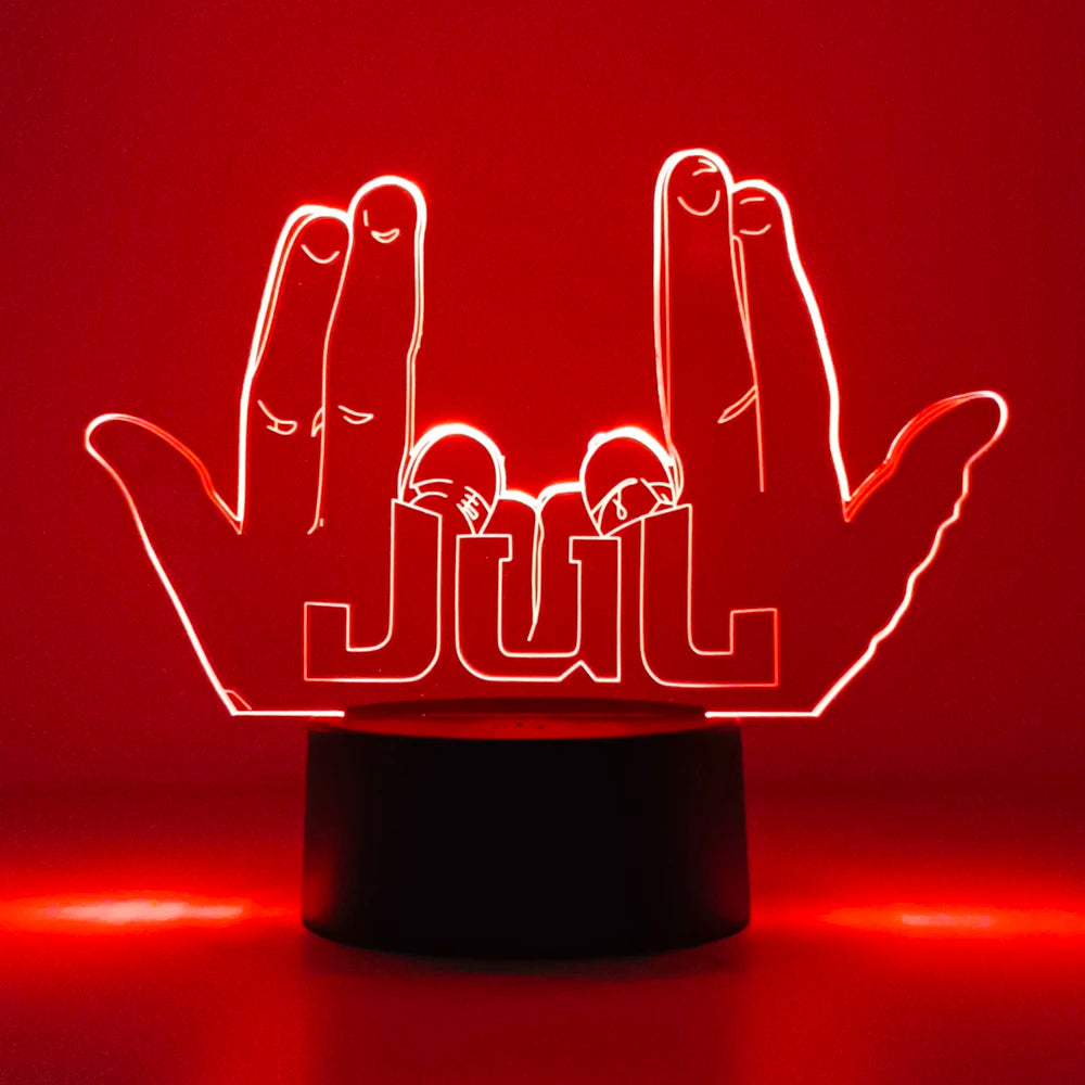 LED Night Light Celebrity JUL for Fans Bedroom Decoration Lighting Birthday Gift Battery Powered Color Changing 3d Lamp Jul