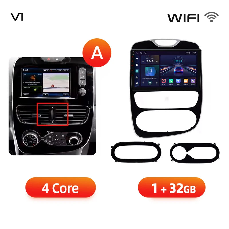 Junsun CarPlay Android Auto Car Radio for Renault Clio 4 2012-2017 GPS Intelligent Systems Stereo Multimedia Autoradio